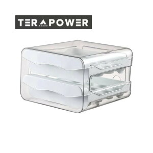 ホワイト オレンジ色 グレー 3色 オプション 大容量 卵 収納 ボックス 家庭用 台所 引き出し式 冷蔵庫 二重 アヒルの卵 収納ケース