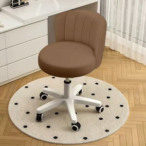 オフィスチェア デスクチェア パソコンチェア オフィススツール 昇降スツール 丸椅子 背もたれ PUレザー 高さ調節可能 360°回転椅子 静音キャスター 在宅勤務 仕事 診察 美容室 ホワイト 35*35