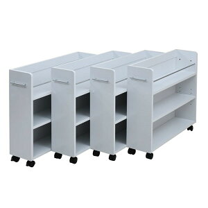 プラン 押入れ 収納 ラック 4個セット (1個あたり)幅19.5 奥行78.5 高さ65.5 SGT-0130SET-WH ホワイト