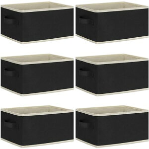 ���[�{�b�N�X 6�Z�b�g ��30×���s20×����13cm �܂��݉\ ���[�P�[�X �����t�� ���[�o�X�P�b�g �������[�P�[�X �G�݂��� ��/�ߗ�/�}���K/����/�������� (�u���b�N)