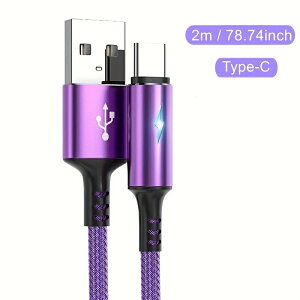 1pc USB �^�C�v C �f�[�^�P�[�u�� 66 ���b�g�����[�d�P�[�u�� 1.2 ���[�g��/2 ���[�g���T���X�� Xiaomi Vivo OPPO Redmi �Ȃ� USB C �X�}�[�g�t�H���[�d�P�[�u��