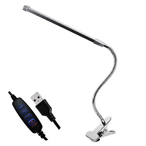 デスクライトクランプ式リモコン アームライト電気スタンド 3段調色 10段階調光 卓上ライト 強化アルミ合金 折り畳み 多角度調節 卓上 目に優しい ledクリップライト超高輝度 長くする光源