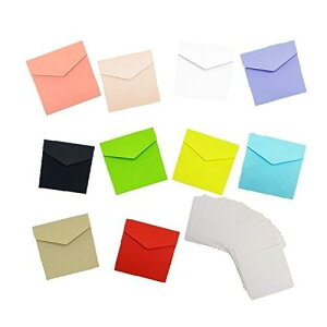 メッセージカード 20枚 つき カラー 封筒 10色 セット 手紙 便箋 レターセット (マルチカラ