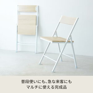 折りたたみチェア パイプ椅子 幅43.5×奥行46.5×高さ78cm ブラウン 木目柄 背もたれ付き 完成品 ヴィンテージスクエアチェア