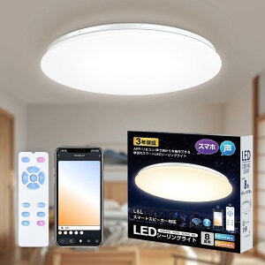 LEDシーリングライト 6畳 薄型 リモコン付 無段階連続調光 昼光色 24W 2800LM 豆球常夜灯モード メモリ機能 30分/60分スリープタイマー 省エネ 天井照明器具 和室 洋室 部屋 玄関 寝室