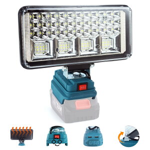 LED Ɠ R[hX 120W 5700LM }L^̃obe[Ƃ̌݊ 14.4V /18V W 2̏o͏[d|[g IP66hho d΍ ԍ ނ ԍH AEghA hЏƖ 7i