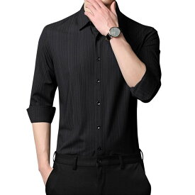シャツ メンズ 長袖 ビジネス Yシャツ ライプシャツ カジュアル ボタンダウン 春秋冬 ワイシャツ 大きいサイズ Yシャツ