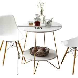 モダンでシンプルなコーヒーハウスのリビングルームのテーブル二層ミニラウンドテーブルクリエイティブな小さなアパートのソファサイドテーブル
