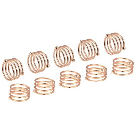 T ナプ キンリング 金属ナプ キンバックル テーブルの装飾 ダイニング ホリデーパーティー DIY用 内径38mm ローズゴールド 12個