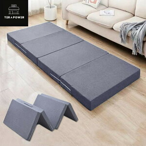 マットレス シングル 四つ折り ごろ寝マット 高反発 敷き布団 折り畳み お昼寝マット 軽量 取っ手付き 洗えるカバー 体圧分散 防ダニ 抗菌 車中泊 仮眠 キャンプ 来客用 ソファーマットレス