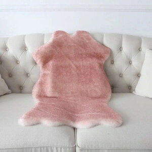 洗える 人造毛皮 暖か 高級感 厚手 カーペット サラふわ 丸 ラグマット 絨毯 じゅうたん 北欧