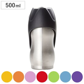 給水器 ループ ステンレスボトル M 500ml 犬 散歩 ペット用 （ 給水ボトル ペット専用 水筒 水 ボトル 水飲みボウル おしゃれ カラビナ付き ）