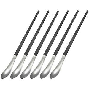 T �����X�v�[�� 245 mm �X�e�����X�| �A�C�X�N���[���X�v�[�� �J�N�e���h�a�X�v�[�� �R�[�q�[�X�v�[�� �~�L�V���O ���� �R�[�q�[�p 6�Z�b�g �V���o�[ �u���b�N