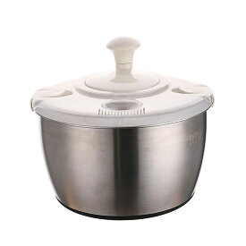 ステンレス製サラダスピナー 手動サラダウォッシャー レタスクリーナーとドライヤー