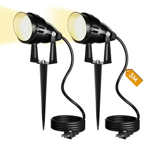 5W �d���F LED�K�[�f�����C�g 3000K 400LM�K�[�f���X�|�b�g���C�gIP65�h���K�[�f���Ɩ� �㉺���E�ɉ�]�\ ���i���C�g���Ő����C�g�뉀�Ɩ� 5�����Ԃ̎��� (2�_�d���F)