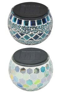 ケイズプランニング ソーラーライト 2個セット 屋外 防水 ステンドグラス ランプ 置き型 ガーデンライト 北欧 LED タイプA・タイプC