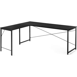 サンワダイレクト L字デスク 幅100×奥行130cm モニターアーム対応 ゲーミングデスク ブラック