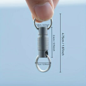 「スリーク」ヨラ チタン EDC キーチェーン - 多機能、回転可能なツール メンズ用 | アウトドアアドベンチャーに耐える携帯性と耐久性