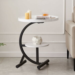 サイドテーブル 2層エンドテーブル リビングサイドテーブル ノートパソコンスタンド ベッドテーブル ソファテーブル デスクサイドラック パソコンテーブル 棚付き机 ナイトテーブル 多機