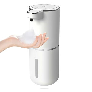 ソープディスペンサー ハンドソープ 自動 泡 持続泡出し 吐出量 4段階調 380ml 大容量 壁掛け 充電式 タッチパネル オート センサー 非接触式 食器洗剤 ディスペンサー キッチン 洗面所などに