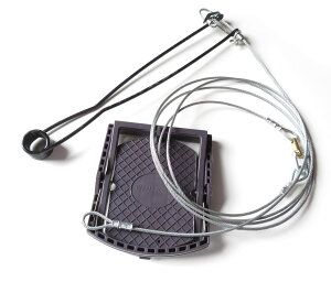 43cmねじりバネ式くくり罠 2代目踏板台座付き 神の板セット 18cm踏板台座付き 強力押しバネ スプリングセット くくりワイヤー イノシシ罠 エゾ鹿 油抜き パイプ エゾシカ 猪 くくりわな より