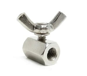 4mmメッキ 6角ストッパーS 六角 ワイヤーストッパー 蝶ボルト 蝶ねじ メッキ箱罠用 鉄 踏み板 鳥獣被害対策 わな くくりわな 罠用 狩猟用品 予備 修理 予備 内腔ネジ山ありレッドハット (10個)