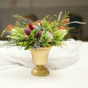 家の卓上装飾金のためのレトロなスタイルの花瓶植木鉢飾り