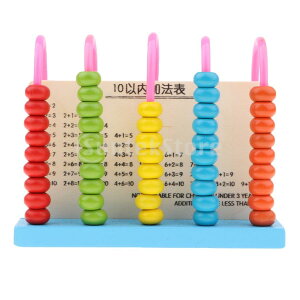 アバカス 児童用 玉そろばん 数学学習 計算ツール 5本の棒 10ビーズ 算術アバカス 教育玩具