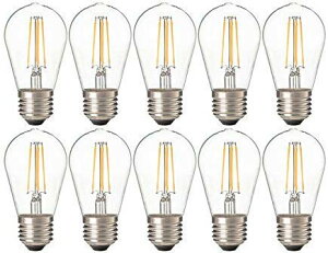 10�� S14 2W (20W�`����) LED �t�B�������g�d�� E26���� 2700K�d���F ���g���G�W�\�� �N���A�K���X ��ʓd���E�S�����^�C�v �������Ή�