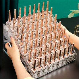 ショップで使用するためのアクリル製収納ボックス、リップスティックネイルポリッシュディスプレイスタンド、透明な香水オーガナイザー