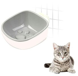 ペットボウル ハンガー固定 ペット給餌器 ハンガーボウル ゲージ固定用 食器 早食い防止 えさ入れ 高さ調整 取り外し可能 猫 犬 うさぎ 小動物用 こぼさなく (犬の足跡タイプ,グレー)