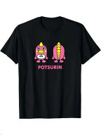 200g純綿のTシャツの2匹の粉の小さい怪獣、表の里はすべて萌えて反則まで(へ)黒いTは明るいピンクの図案…