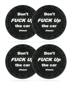 4ピース シリコンクリスタルカーコースター、キラキラカーカップホダーコースター、2.75インチオートカップホルダーインサートコースター、滑り止め、カーインテリアアクセサリー装飾(ブラック)