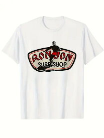 ヴィンテージ・サーフショップのロゴ入り、アメリカーナでフリーな200gコットンTシャツ！サーフ・ファン、アメリカーナ・ファンのマスト・アイテム。普段着に最適で、ビーチ風のルックス。