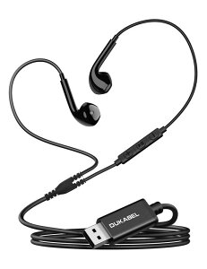 DuKabel 1.8M USB �C���z���}�C�N �X�e���I �w�b�h�Z�b�g ���� ���ʒ��� �S�w���� �C���i�[�C���[�^�C�v �}�C�N�~���[�g�@�\ �{�C�X�`���b�g �e�����[�N Zoom�p �I�����C���Q�[�� �ݑ�Ζ�