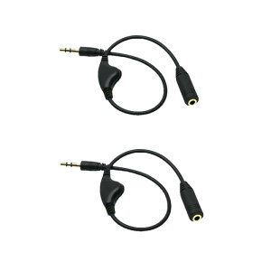 YFFSFDC 3.5mm wbhz P[u 30cm {[ _Ct 򉻖h~ CzR[h I[fBIP[u 2 (ubN)
