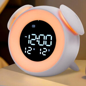 目覚まし時計 光 日出&日没再現 RGBライト ダブルアラーム スヌーズ 7種類の自然音 4段階調光 3段階音量調整 快眠グッズ 間接照明 おしゃれ 子供 置き時計 デジタル時計 卓上 雰囲気ライト