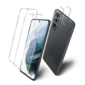 �y2���Z�b�g�z FOR Galaxy S21 5G SC-51B SCG09 au �K���X�t�B���� �����K���X �t���ی�t�B���� FOR Galaxy S21 5G SC-51B / SCG09 au 6.2 �Ή� �ی�t�B���� �d�x9H ����0.26