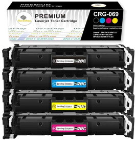 Canon キャノン用 CRG-069 （BK/C/M/Y) 4本セット 「残量表示ICチップ付き」互換トナーカートリッジ　対応機種：MF751Cdw/ MF753Cdw/ MF755Cdw/ Satera LBP671C/ LBP672C / LBP6