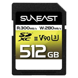 SUNEAST SDXC�J�[�h �ő�300MB/s UHS-II U3 V90 pSLC 4K 8K ULTIMATE PRO �v���t�F�b�V���i�� �������[�J�[�h