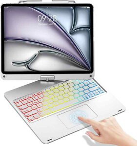 iPad Air6 (M2) 11�C���` 2024 �L�[�{�[�h�t���P�[�X iPad Pro 11��1/2/3/4����/iPad Air��4/5/6����ʗp �����x�^�b�`�p�b�h�t�� 7�F�o �b�N���C�g Apple pencil���[�d�\ Type-C�ڑ��}