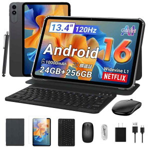 �yAndroid 16 �^�u���b�g 13�C���`�ȏ�zTABWEE T60pro Android16�A�b�v�O���[�h�\ �^�u���b�g Wi-Fi���f���A120Hz FHD���ʁA24GB+256GB+2TB�g���AT7280�v���Z�b�T Tablet�AWidev