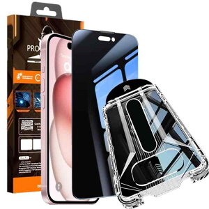 �y360°�`�����h�~���v�V�I�ȃK�C�h�g�ziPhone 16 Plus / 15 Plus �K���X�t�B���� �V�^�̃K�C�h�g�t�� ���ȒP�\��t�� �������o 360°�������h�~ �㉺���E �v���C�o�V�[�ی� �S�ʕی� �C�A���X ����
