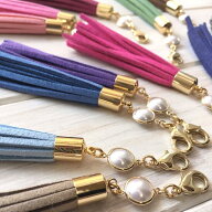 タッセルチャーム ミニチャーム パール フリンジ キーホルダー ストラップ タッセルチャーム プレゼント …
