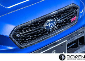 【M's】スバル WRX STI/S4 後期 (2017.6-) ROWEN フロントグリルエクステンション／／Wet Carbon ウエットカーボン製 VAB VAG エアロ ロエン ロウェン ローウェン ローエン 狼炎 トミーカイラ SUBARU 1S010E11