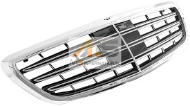 【M's】W222 ベンツ AMG Sクラス（13y-）V12 S65/マイバッハ LOOK フロントグリル（ナイトビュー無し/有車）社外品 S300h S400h S550 S550e S600 S63 S65 3751 3752 マイバッハグリル マイバッハデザイン S65グリル