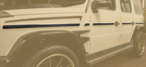 【M’s】 W463A G63 AMG Gクラス (2018.6-) ROWEN サイドモールガーニッシュカバー 10pcs Dry CARBON ロェン ロウェン エアロ パーツ カスタム エクステリア 外装 部品 改造 社外 ローウェン ローエン 狼炎