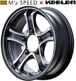 【M's】スズキ JB64W ジムニー (2018/7-) M'z SPEED x KEELER 鋳造1ピースホイール 16インチ 4本セット／／エムズスピード キーラー マットブラック 64ジムニー 74ジムニー 新型ジムニー SUZUKI 64 JIMNY JB23 JB64 JB32 620KG 700KG