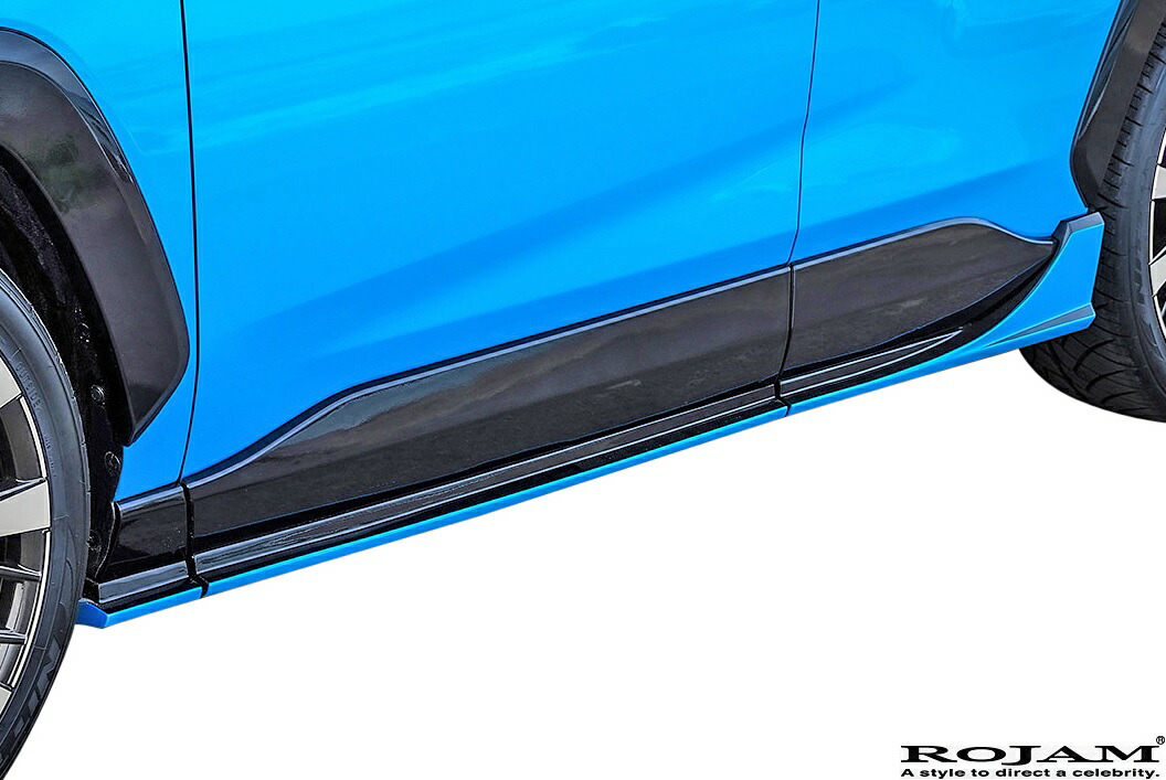 【M's】 トヨタ RAV4 X/G/G-Z/Adventure (2019/4-) ROJAM サイドステップ 左右 ／／ FRP 未塗装 ロジャム  エアロ パーツ カスタム TOYOTA ラヴ4 ラブ4 MXAA5 AXAH5 MXAA54 アドベンチャー 新型 現行 サイドスポイラー