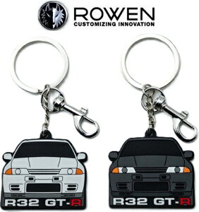 �yM's�z ROWEN SKYLINE R32 GT-R Rubber Keyring 8NR008 �L�[�z���_�[ ���o�[�L�[�����O ���Ԃ̃L�[ ���킢�� ������� �����I�[�g�T���� ��l�C �v���[���g �X�J�C���C�� �z���C�g 8NR008-WH �K�����^ 8NR008-GM